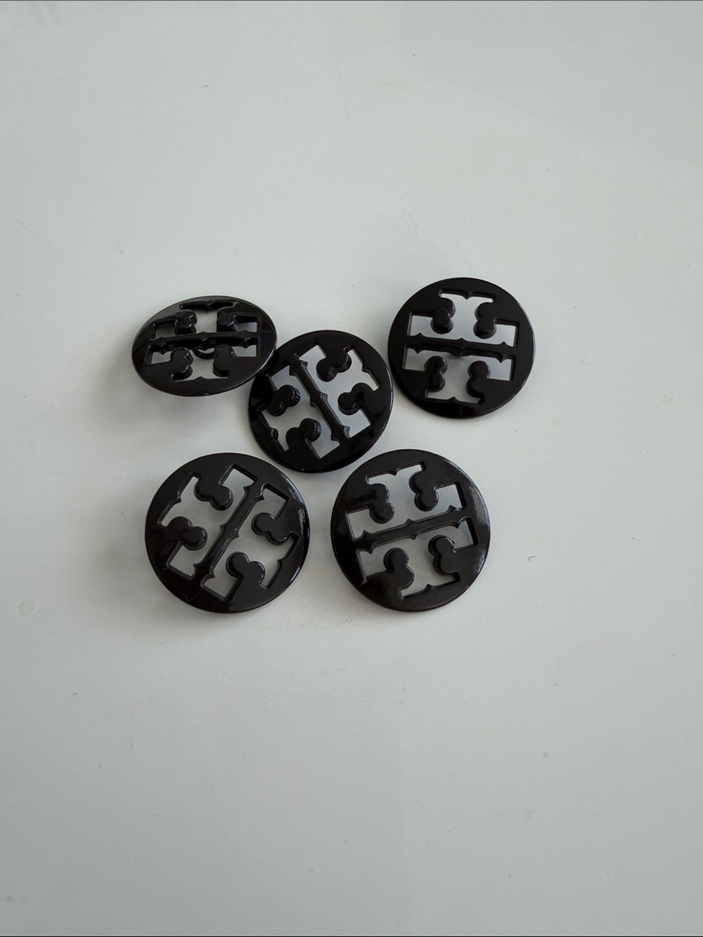 Tory Burch Brown Logo Buttons